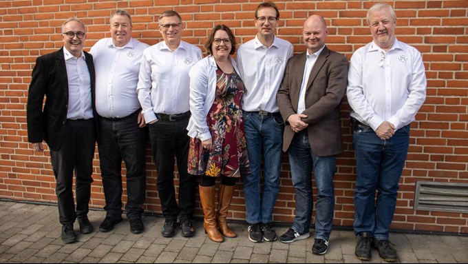 Fra venstre: Michael B. Andersen, Allan Jensen, Niels Torm, Cæcilie Morild, Martin N. Diedrichsen, Klaus Rehkopff og Kim Hÿttel.